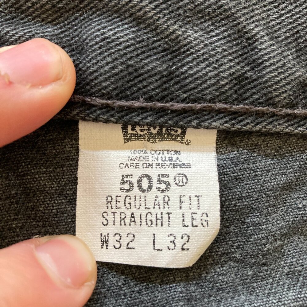 Vintage 2000 Black Levi's 505 32W x 32L - Made in USA - Picture 9 of 14